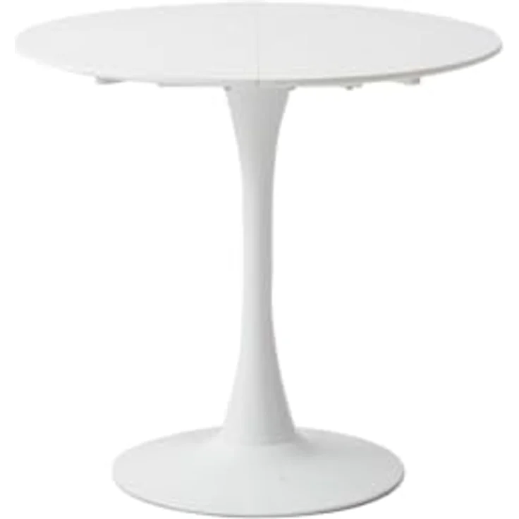 GrandCA HOME 80cm weißer moderner runder Esstisch,Tisch rund 80 cm, Esstisch rund,geeignet für 2–4 Personen, Geeignet für Küche,Wohnzimmer, Esszimmer,Weiß – Bild 5