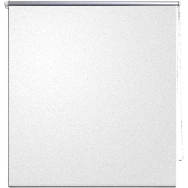 vidaXL Verdunklungsrollo Seitenzug Rollo Klemmrollo Klemmfix Kette, Weiß, 100 cm x 2,3 m