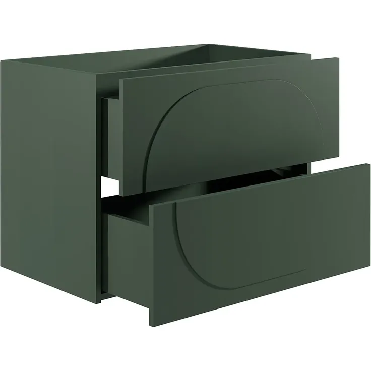 Vente-unique - VUTOMA Waschbeckenmöbel Holz, Platte Grün - B 46 cm x H 60 cm x L 80 cm – Bild 4