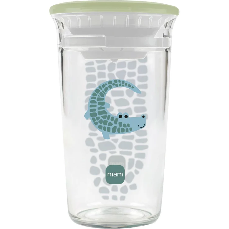 MAM Easy to Drink Cup 360° Trinklernbecher 290 ml, ab 8 Monaten, Krokodil