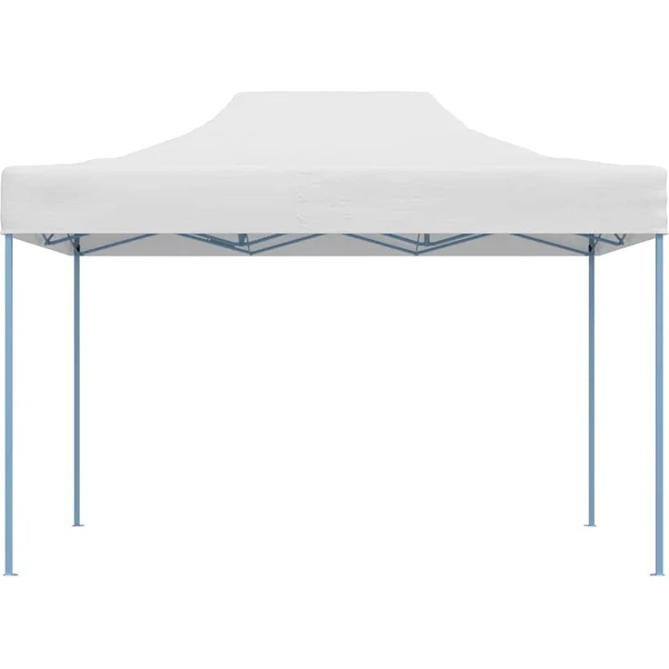 Profi-Partyzelt Faltbar, Gartenzelt 280 x 410 x 315 cm Stahl Weiß – Bild 2