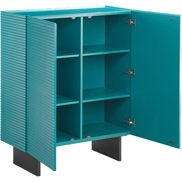 KAWOLA Highboard LYNN 2 Türen lackiert petrol 120 x 40 x 100 cm – Bild 5