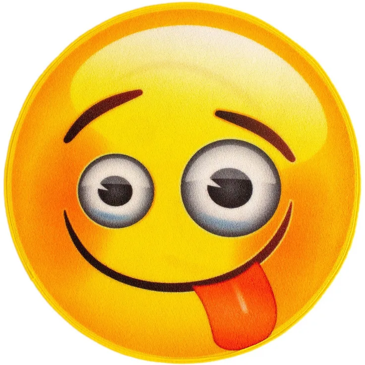 Smiley - Emoji Grimassen-Gesicht Rund 67cm