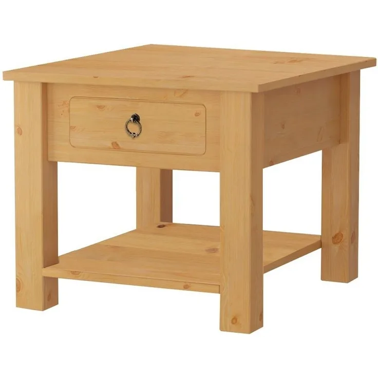 loft24 Couchtisch Inga, aus Kiefer massiv, 2 Schubladen, Breite 110 cm, Landhaus