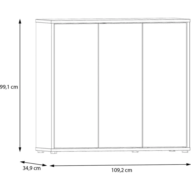 FORTE Schuhschrank Alice Springs Stauraumschrank, Mehrzweckschrank, grifflose Front, Push to open – Bild 4