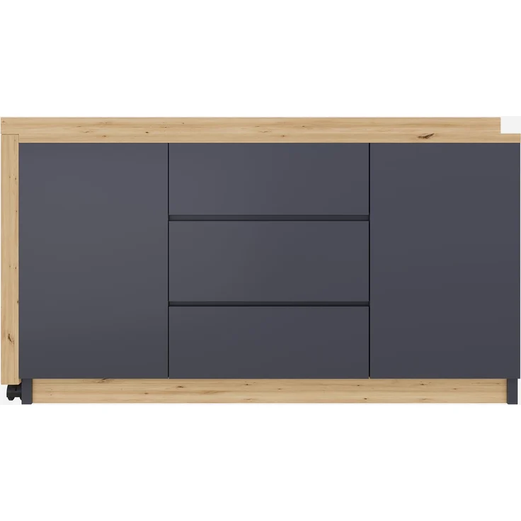 Schreibtisch mit feststellbaren Rollen – multifunktionales Design, 4 cm dickere, drehbare Tischplatte, fest arretierbar, Grau/Eiche, Faltbarer Schreibtisch, Eckschreibtisch, Sideboard,Dicke Materialie--Grau, Eiche--120x50x76.5cm--YOUDENOVA – Bild 5