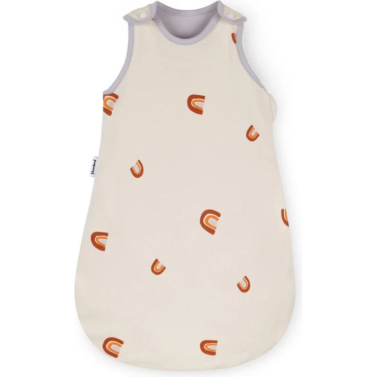 Ehrenkind® Baby Sommerschlafsack Rund | Bio-Baumwolle | Sommer Schlafsack Gr. 62/68 Natur Regenbogen | Schlafsack Baby Schlafsack Kinder