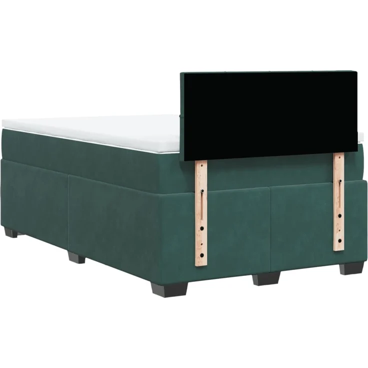 vidaXL Boxspringbett mit Matratze Dunkelgrün 120x200 cm Samt 3286285 – Bild 10