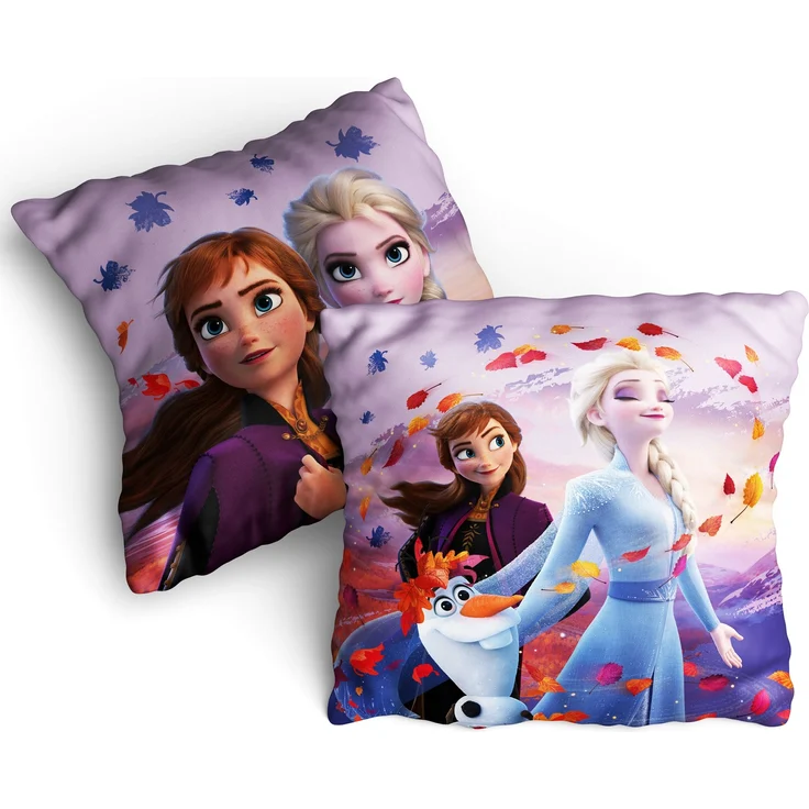 BERONAGE Dekokissen Frozen Die Eiskönigin Kissen Dreamteam 40x40 cm Kuschelkissen, passend zur Bettwäsche, ideal für Sofa, Couch, Kinder-Bett, Auto – Bild 1