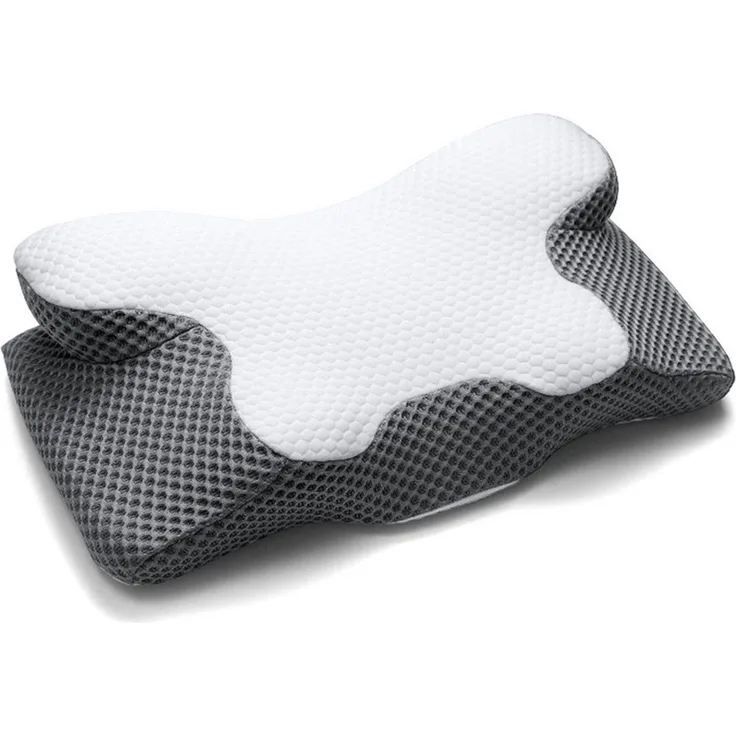 OSTWOLKE Nackenstützkissen Orthopädisches Memory Foam Kissen KopfKissen Seitenschläferkissen, Ergonomisches Schlafkissen für Seitenschläfer, Rücken- & Bauchschläfer