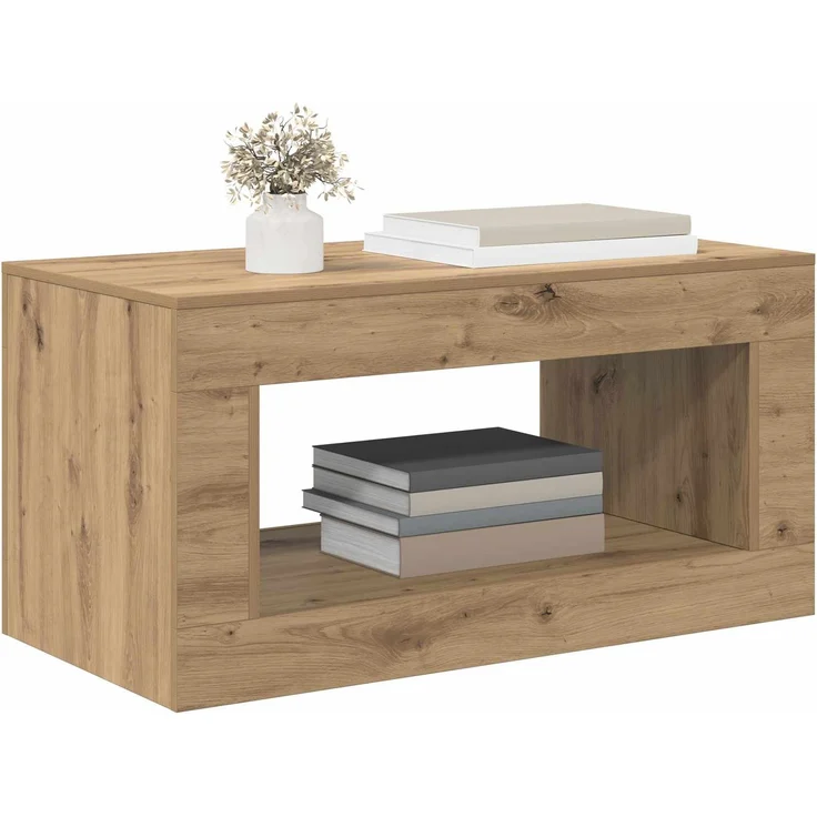 vidaXL Couchtisch Artisan-Eiche 99.5 x 50 x 50 cm Holzwerkstoff 899910 – Bild 3