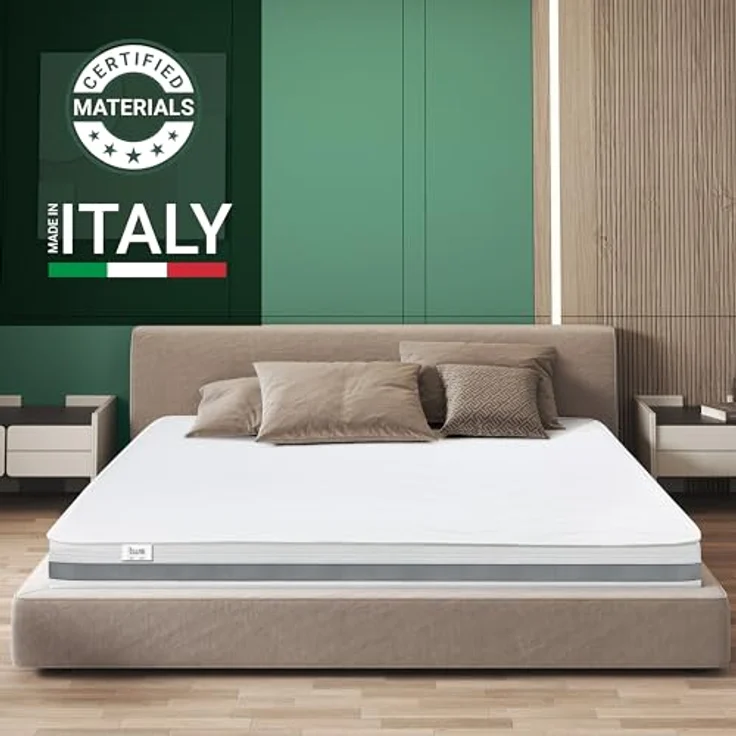 The White Stone Matratze White, Komfortschaum, 170x200 cm, antibakteriell, Made in Italy, atmungsaktiv, hypoallergen – Bild 2
