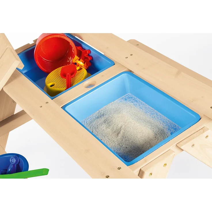Pinolino 'Nicki für 4' Matsch-Kindersitzgarnitur, Massivholz natur, 89 x 51 x 88 cm – Bild 5