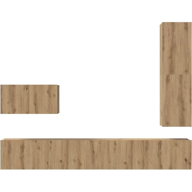 vidaXL TV-Schrankset 4 stk. 30,5 x 30 x 110 cm Artisan-Eiche 3393329 – Bild 8
