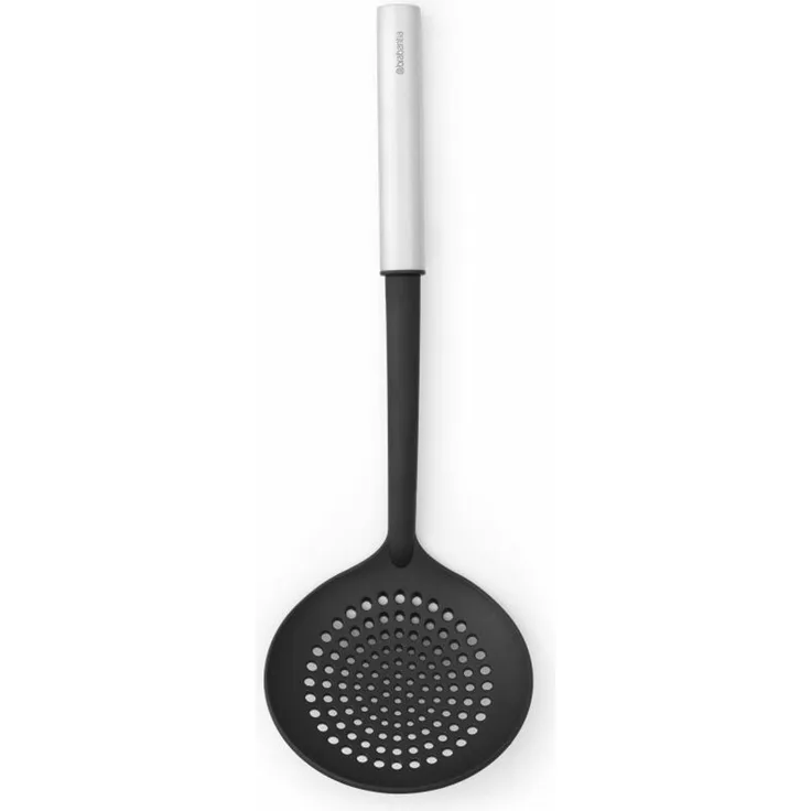 Brabantia Schaumlöffel Profile, beschichtet, Kochutensil, Küchenhelfer, Stahl, Matt Steel, 38. 6 cm, 250583