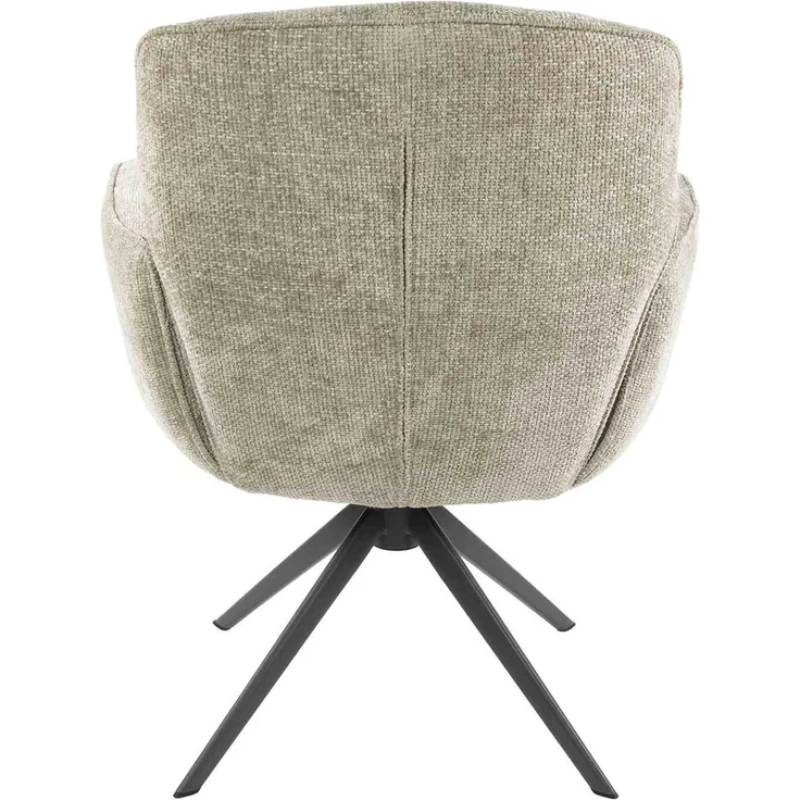 Armstuhl Azora 2er-Set mit Drehfunktion mit Chenille-Bezug, Sand – Bild 8