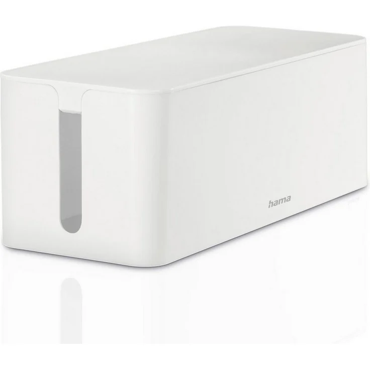 Hama Kabelbox Kabelbox für Standard 6er Steckdosenleisten, Stecker, Kabel, Ladegerät, (1-tlg), Schlichtes Design, Schreibtisch, Tisch, große Aufbewahrungsbox – Bild 5
