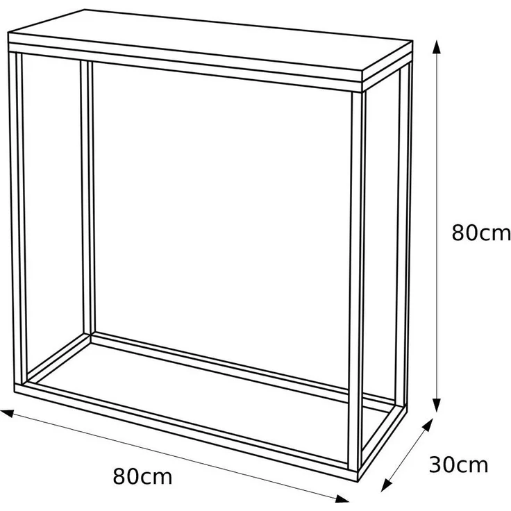 Lookway Konsolentisch MODERN GLASS mit silberfarbenem, verchromtem Gestell (1x Konsole), Breite: 80/100 cm – Bild 2