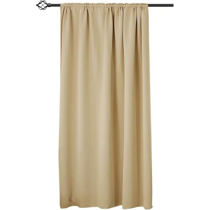 Woltu Gardine (1 St), blickdicht, Blickdicht mit Kräuselband für Schiene, 250 g/m²