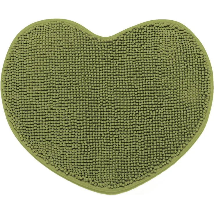 Sweet Home - Saugfähiger, Rutschfester Badteppich aus Chenille-Mikrofaser in Herzform, ideal als Teppich für Schlafzimmer, Kinderzimmer und Küchenteppich, rutschfest, waschbar, Mehrzweck-Badematte 60