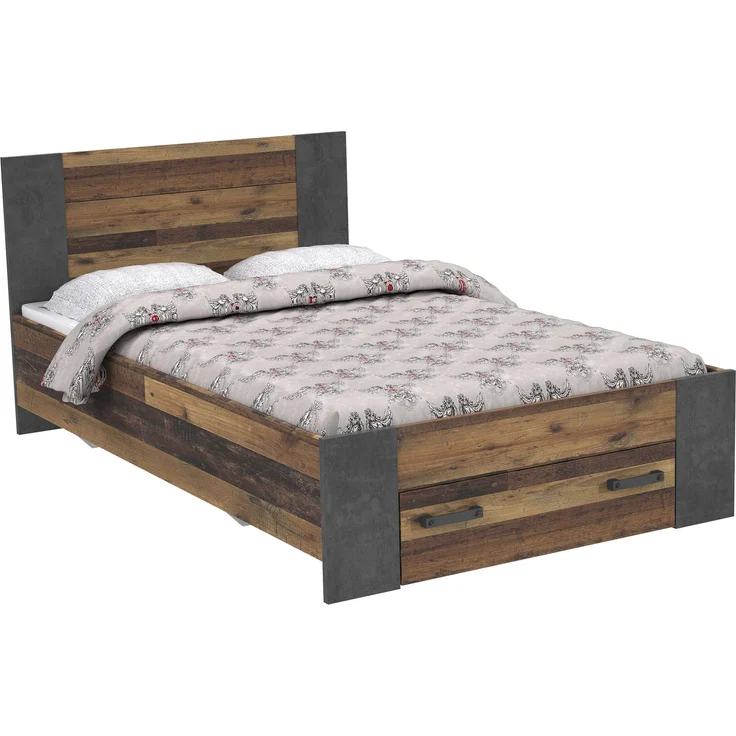 FORTE Clif Rollschublade für Bett, Holzwerkstoff, Braun, 84,1 x 24 x 67,4 cm – Bild 2