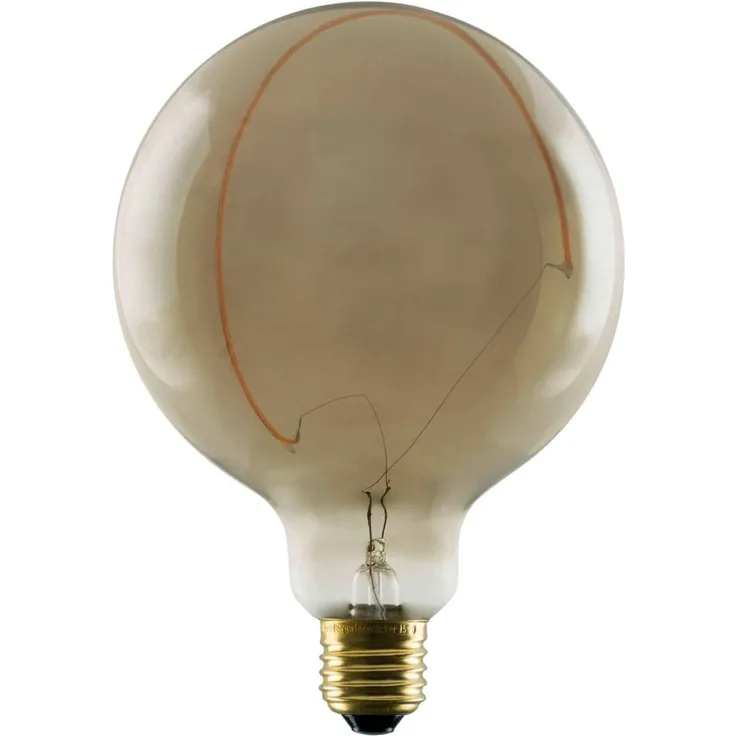SLV LED Illusion Globe 125 Crescent slanting, LED-Leuchtmittel, smokey, E27, PHASE, 6W, 1900K - LED Lampen Sockel E27