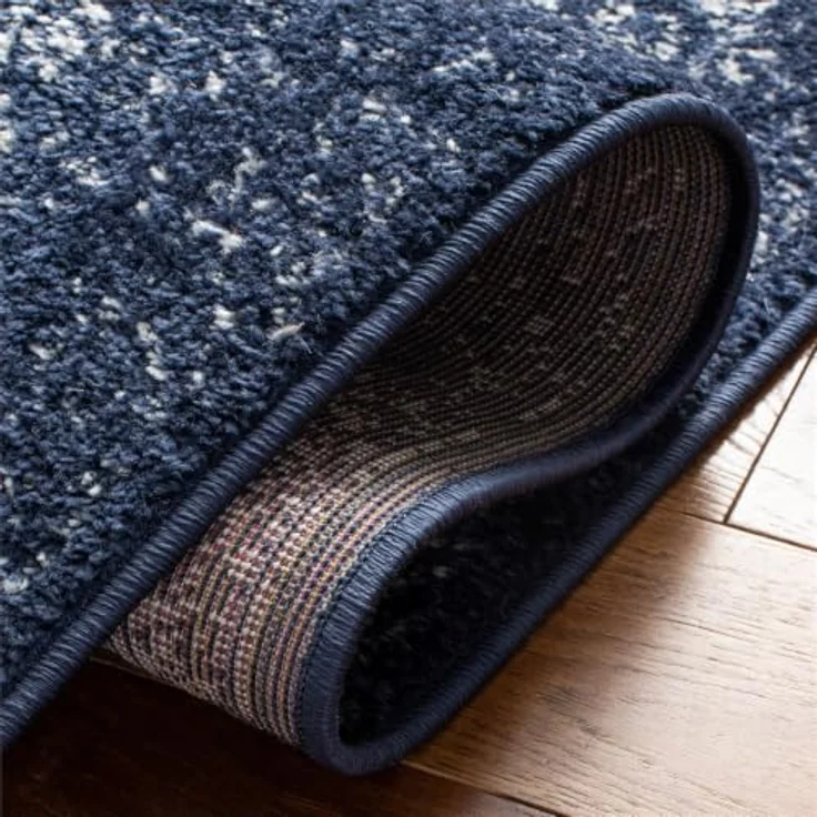 Safavieh Runder Teppich 122 cm Rund - Adirondack Collection - Transitional Design, Marineblau & Elfenbein, Pflegeleichte Synthetikmischung, Ideal für Wohnzimmer, Schlafzimmer, Büro – Bild 3