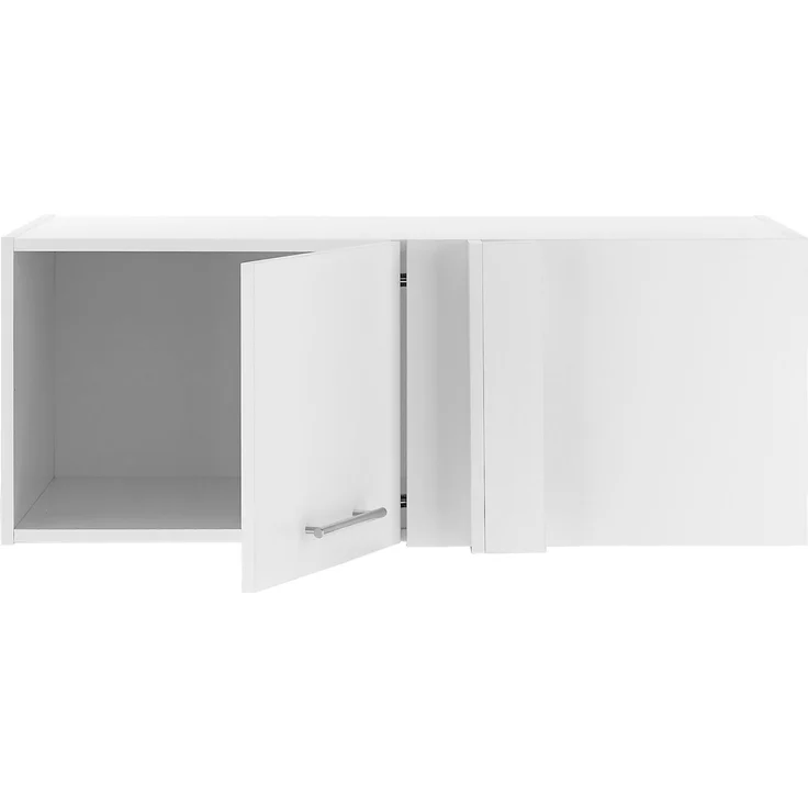 XORA 'PRIMUS' Aufsatz Eckschrank Küchenschrank, Holznachbildung Weiß, 100 x 38 x 68 cm, 1 Drehtür – Bild 3