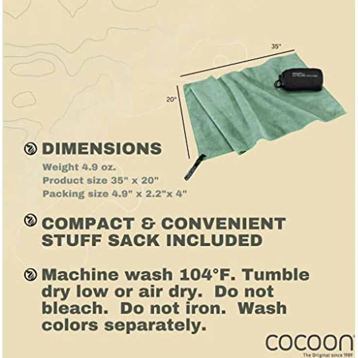 Cocoon Microfiber Terry Towel Light 90x50cm bamboo green – Bild 4