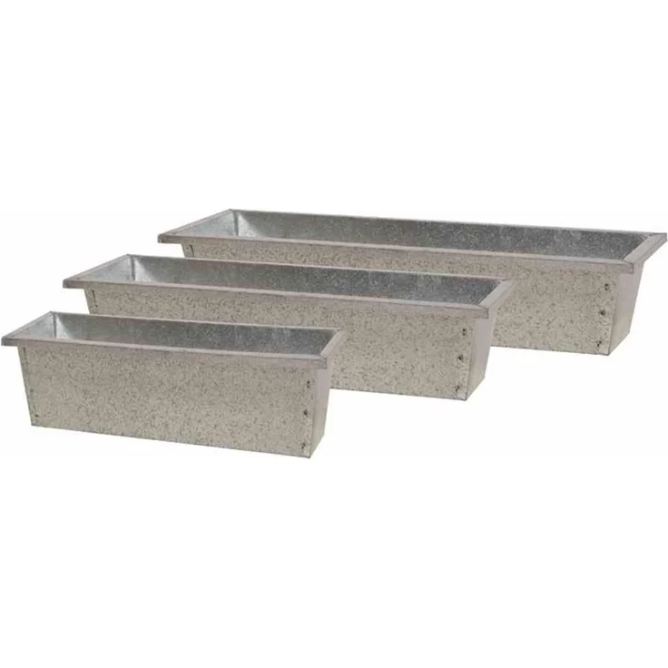 Blumenkasten, silber, 50 x 18,5 x 11,5 cm Stahlblech, verzinkt – Bild 2