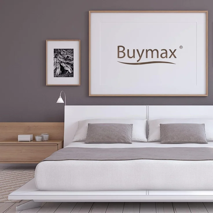 Buymax Bettwäsche Wende-Bettwäsche, Pablo, Renforce: 100% Baumwolle, 3 teilig, 200x220 cm, Bettbezug-Set, mit Reißverschluss, Blumen, Karo, Weiß Blau – Bild 6