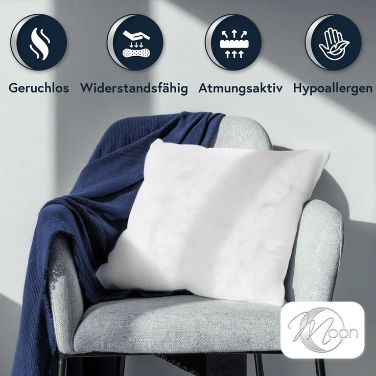 MOON Heimtextilien Sofakissen 4er Pack Füllkissen Innenkissen fest gefüllt Polyester Nonwoven Moon – Bild 3
