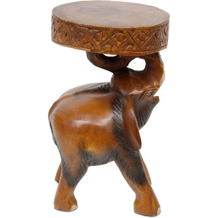 Oriental Galerie Blumenhocker Rundhocker Dekotisch Elefant 41 cm (1 St)
