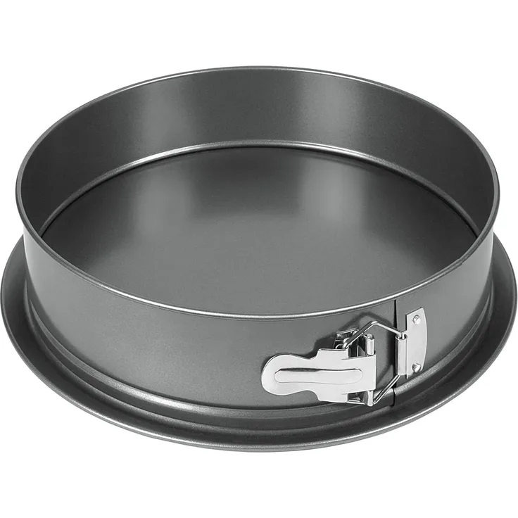 wenco Springform 28 cm Ø – Runde Kuchenform aus Antihaft-Stahl, Auslaufsicherer Rand, 7,5 cm Hoch, Perfekt für Kuchen, Torten & Quiches, Ergonomischer Edelstahlverschluss, Schwarz