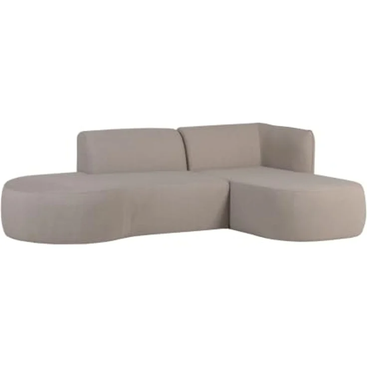 Gartenecksofa Chaiselongue Chios - Polyolefin-Stoff Beige, Rechts – Bild 4