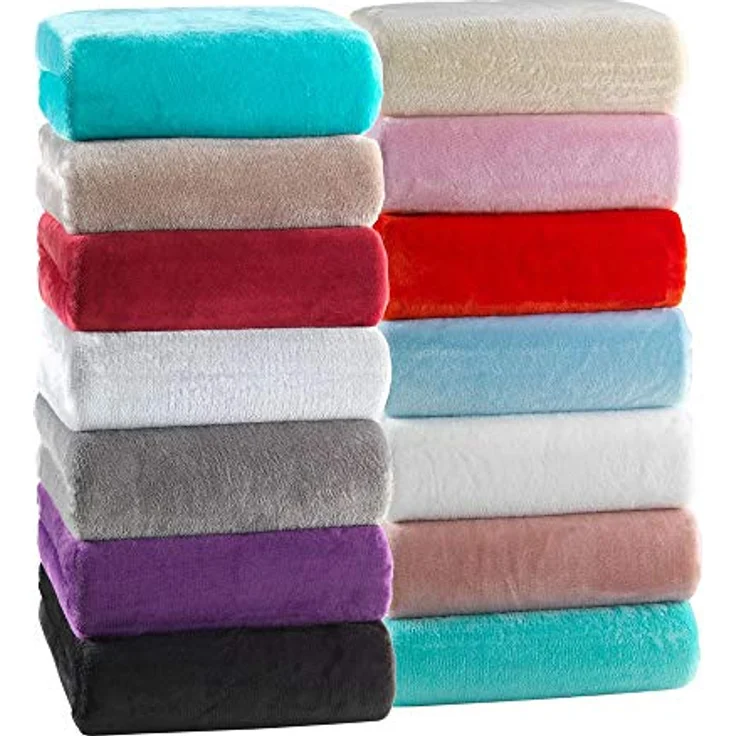 MALIKA® Premium warme Spannbettlaken Cashmere-Touch Bettlaken Jersey Fleece Spannbetttuch Laken, Farbe:ROT, Größe:2er Set 90-100x200 cm – Bild 2