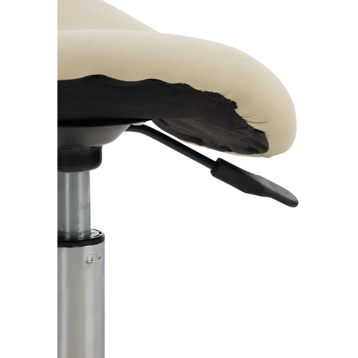 DELUKE® 2er Sattelhocker mit Rollen VOULI Höhenverstellbar, Drehbar Kunstleder pflegeleicht Rollhocker Arbeitshocker Praxishocker Arzthocker Bürohocker Drehhocker Creme – Bild 6