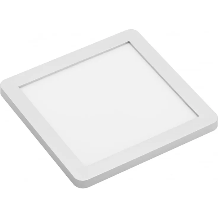 GTV LED Panel VEGAS – 3,5 W Aufbauleuchte, 100×100 mm, 4000 K Neutralweiß, 145 lm, 12 V DC, 2 m Kabel mit Mini-AMP, IP20, dimmbar, für Schränke & Arbeitsflächen, Aluminium