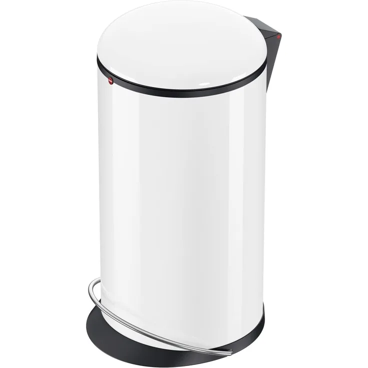 Hailo Treteimer Harmony L, Abfalleimer, Mülleimer, Stahlblech, Weiß, 20 L, 0531-030