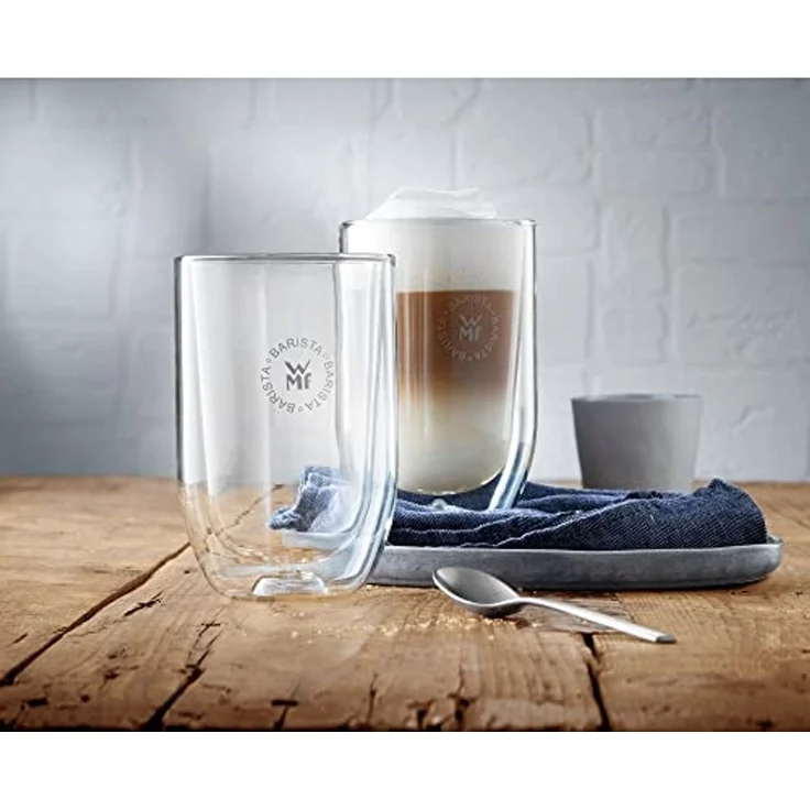WMF Thermoglas Barista, 2-tlg, Glas, doppelwandiges hitzebeständiges Glas, stilvoll, kein Kondenswasser – Bild 2