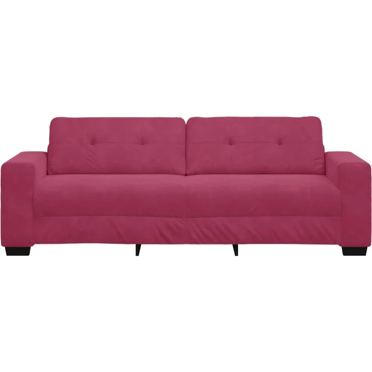 vidaXL 3-Sitzer-Sofa Weinrot 180 cm Samt 4105138 – Bild 2