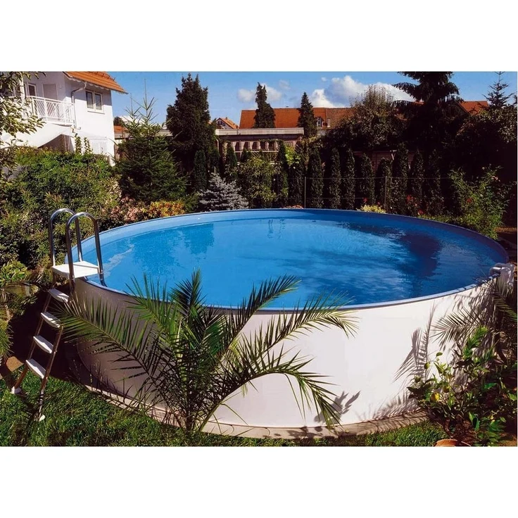 Planet Pool Rundpool Stahlwandpool rund Exklusiv 500x150 cm, Stahl 0,8 (Einzelbecken), verzinkte Stahlwand – Bild 5