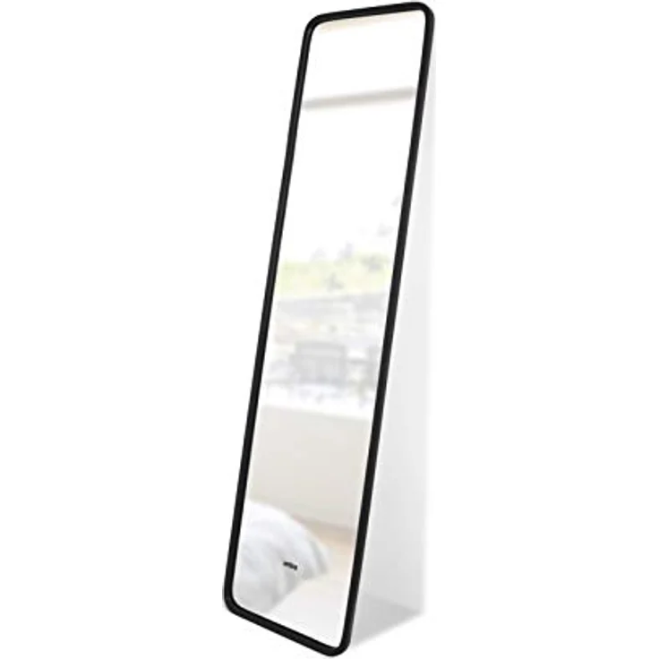 Umbra Hub Standspiegel, Ganzkörperspiegel, Garderobe, Dekospiegel, Schwarz, Spiegel, H 157 cm, 1013215-040 – Bild 2