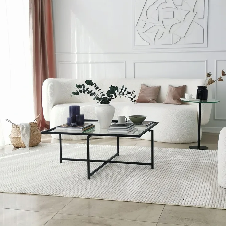 Skye Decor 'Sun S409' Couchtisch, Schwarz, 85 x 35 x 85 cm
