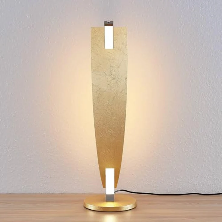 Lucande LED-Tischleuchte Marija, goldfarbend, dimmbar, modernes Design, 62 cm – Bild 4