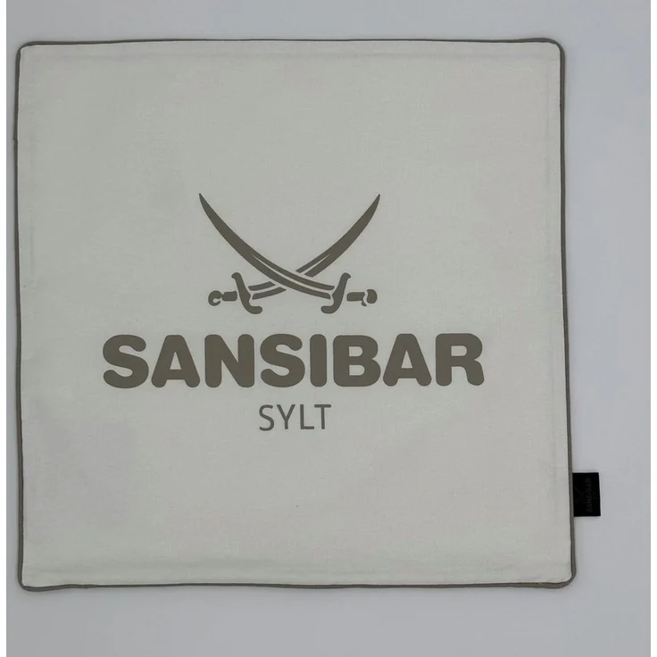 Sansibar Sylt Kissenhülle Kissenbezug Sansibar Sylt Kissenhülle, Sansibar Logo Druck, 45x45 cm, mit Logo-Schriftzug, mit verdecktem Reißverschluss – Bild 2