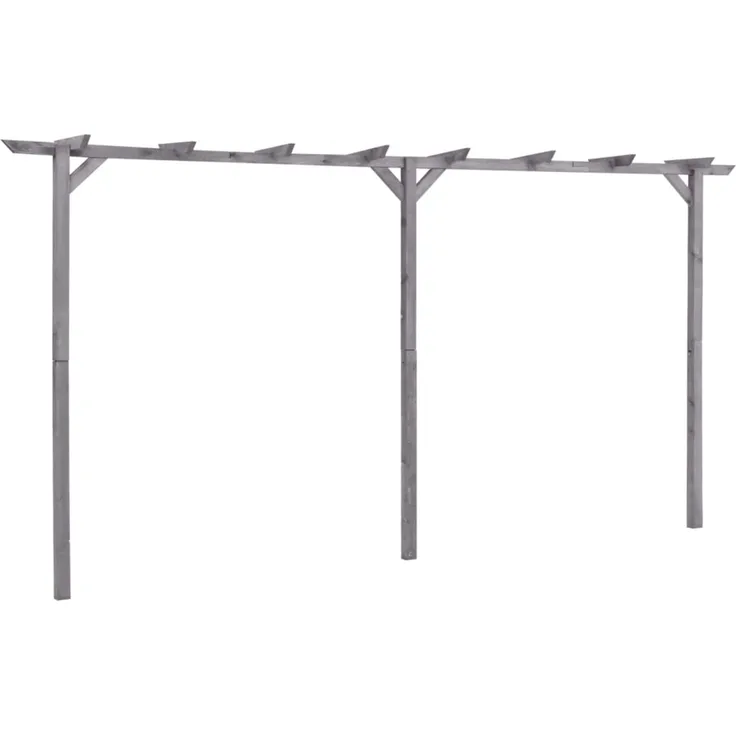 vidaXL Garten-Pergola Grau 400x40x205 cm Imprägniertes Kiefernholz 313568
