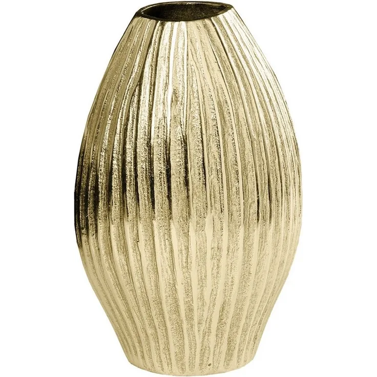 riess-ambiente Dekovase ELEGANCE 35cm gold antik · Blumenvase aus Metall fürs Wohnzimmer (Einzelartikel, 1 St), Tischdeko · handmade · Hammerschlag Design · Accessoire