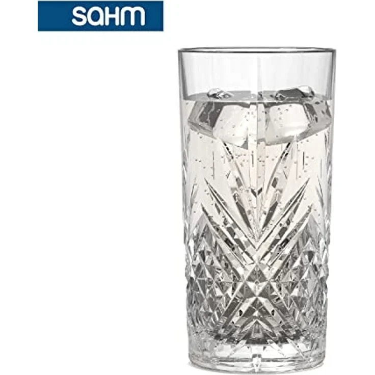 SAHM Longdrinkglas Gin Tonic Gläser 6 teilig 365ml - Broadway Trinkgläser Set, 6-tlg, Edles Glas, 100% recyclebar – Bild 5