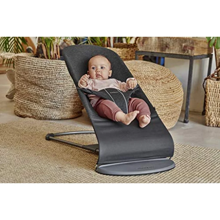 BabyBjörn Bliss Jersey Wippe Holzkohle Grau Grau dunkel 1 – Bild 5